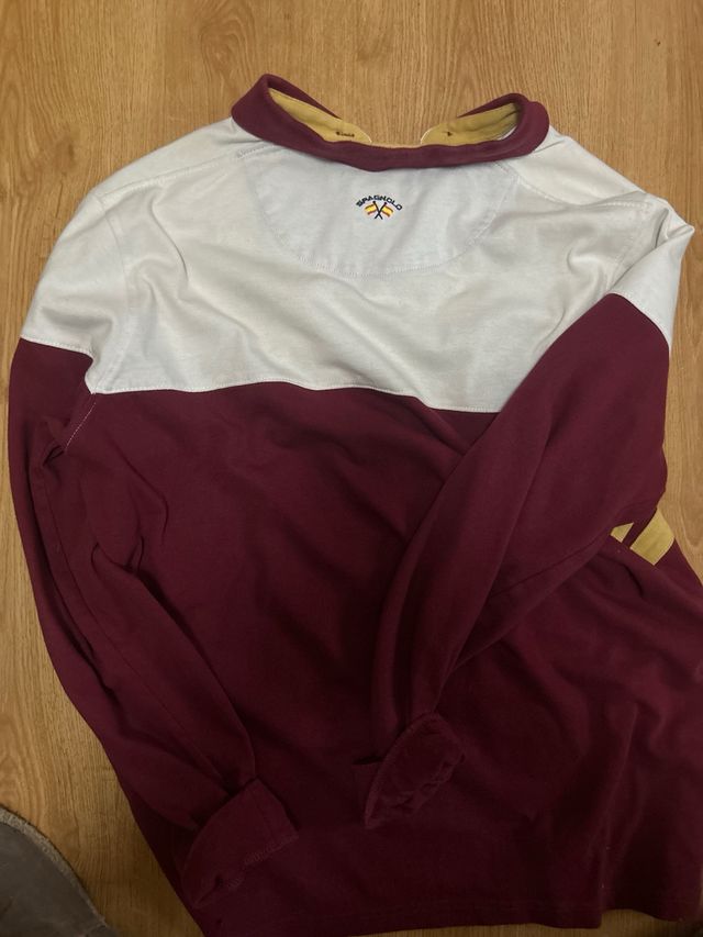 Polo Spagnolo manga larga Rojo-Blanco