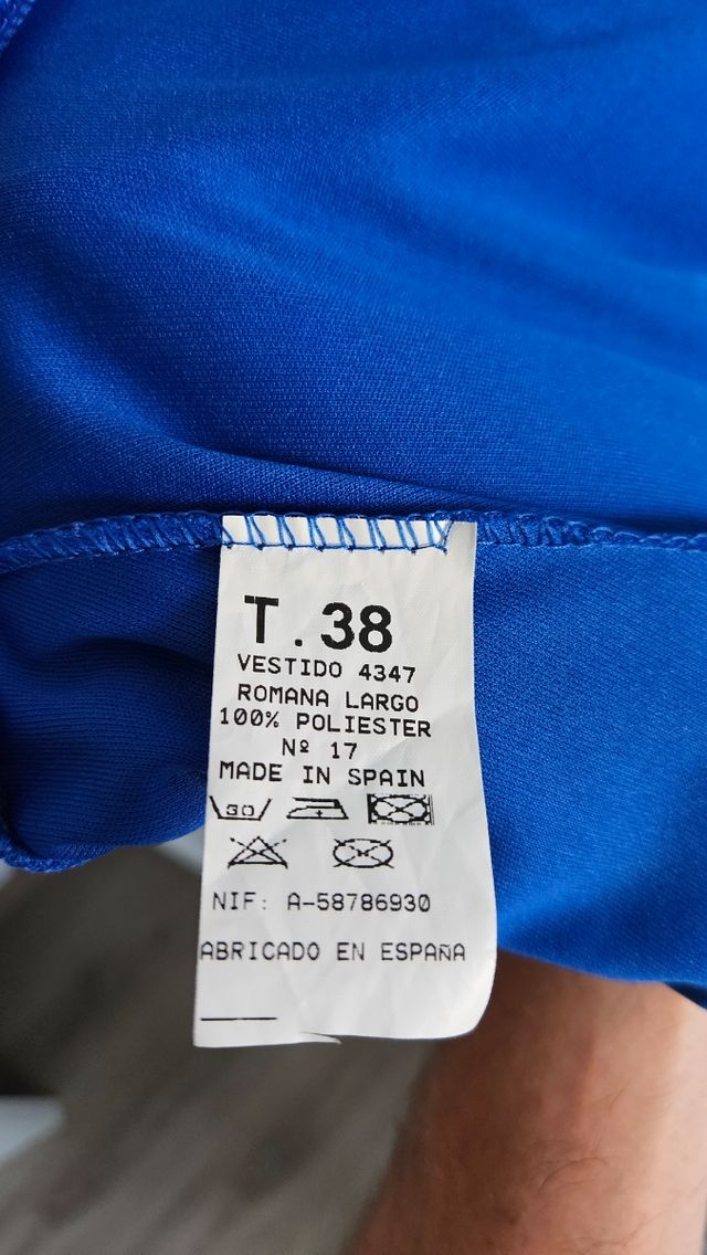 Vestido Romana largo azul electrico para evento