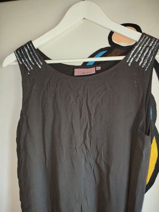 Vestido gris oscuro (talla 42)