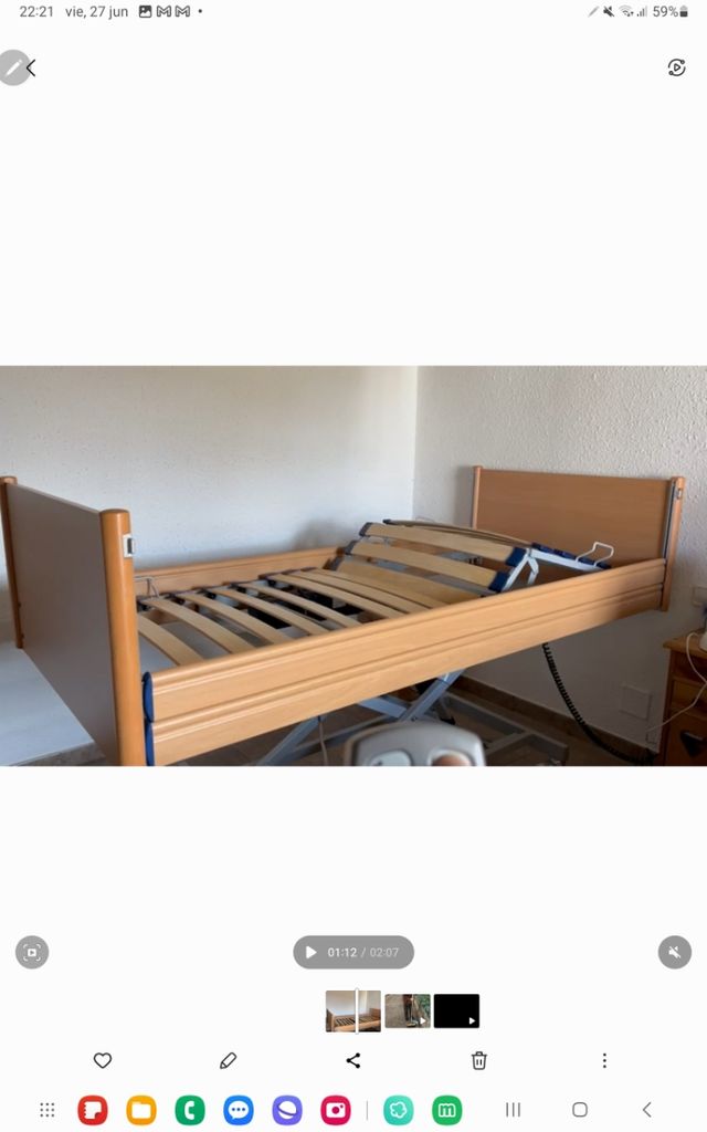 Cama articulada madera
