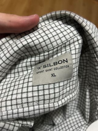 Camisa Silbon cuadros blanco-negro-verde