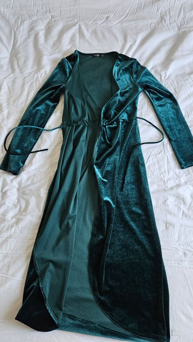 Vestido terciopelo verde - Talla M