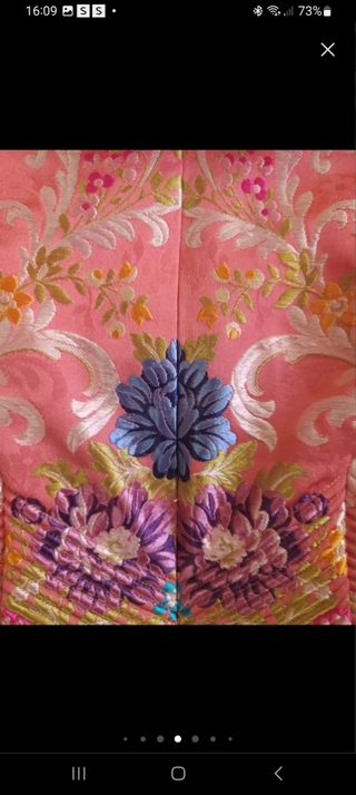 Traje de Fallera Rosa y Dorado