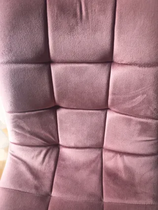 Conjunto 4 sillas terciopelo rosa 80 euros