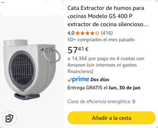 Extractor Cata GS 400P - Cocina
