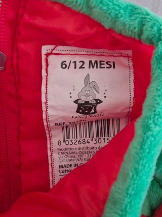 Costume Fragola Bebè 6-12M