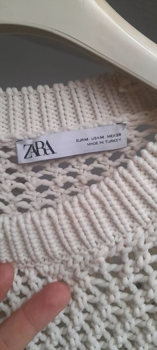 Jersey Zara blanco - Crochet