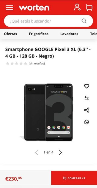 Google Pixel 3 XL 128GB - Negro