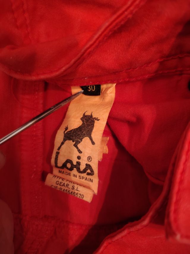 Pantalones Lois rojos pitillo - 30