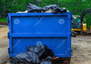 Contenedor azul limpieza