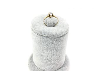 anillo oro 18k con piedra con diamante