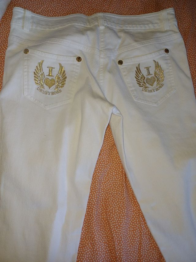 Jeans Denny Rose bianchi Tg L