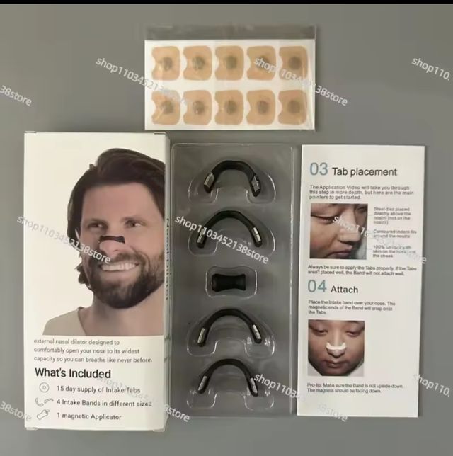 Dilatadores de respiración nasal, tiras nasales
