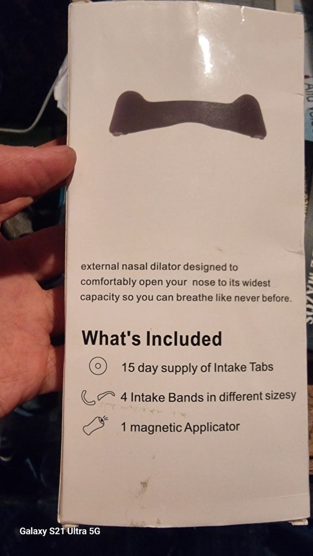 Dilatadores de respiración nasal, tiras nasales