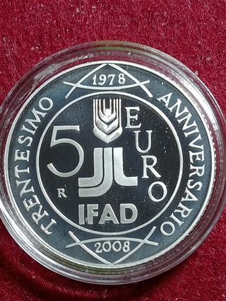 Moneta Argento 5 Euro IFAD 2008