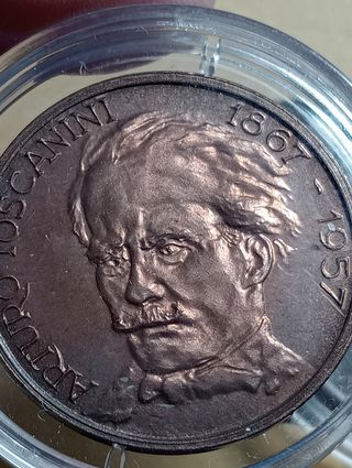 2 Monete Toscanini Argento/rame