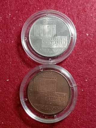 2 Monete Toscanini Argento/rame