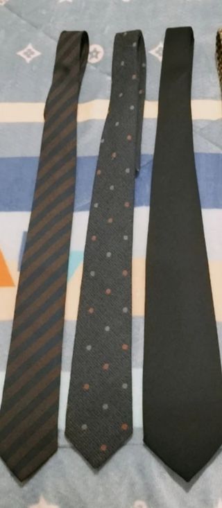 3 Corbatas - Lana - Marrón, Negro