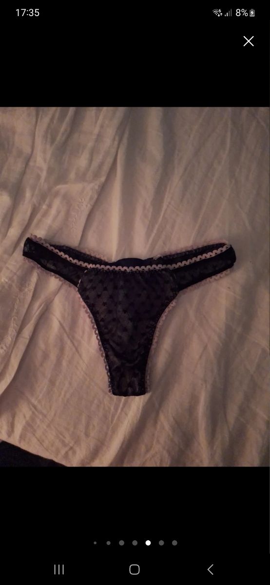 Perizoma nero e rosa