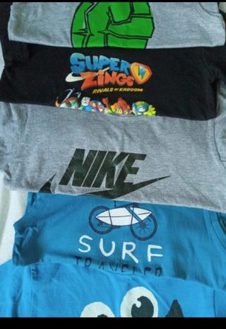 5 Camisetas Niño - Nike, Super Zings, Hulk...