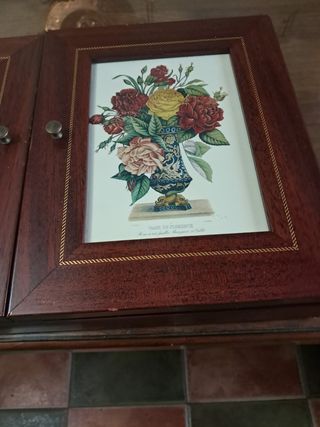 Caja llaves vintage flores