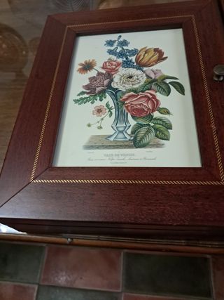 Caja llaves vintage flores