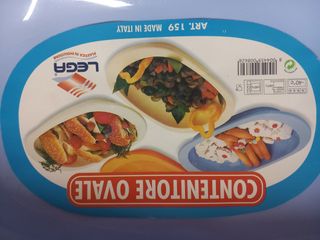 Ciotola ovale LEGA | Contenitore plastica blu