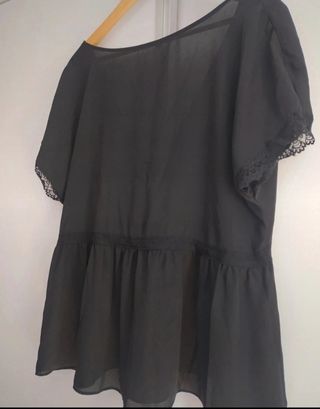Blusa negra Zara XL