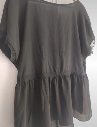 Blusa negra Zara XL
