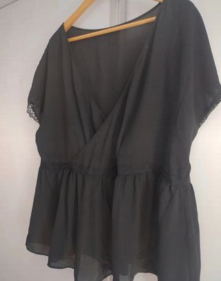 Blusa negra Zara XL