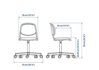 Silla escritorio infantil gris-blanca Orfjall