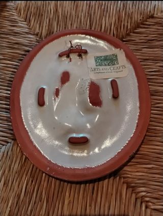 Quadretto ovale in cotto-ceramica