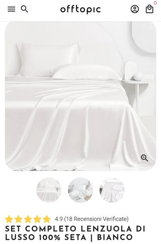 Lenzuola Matrimoniali Seta Offtopic