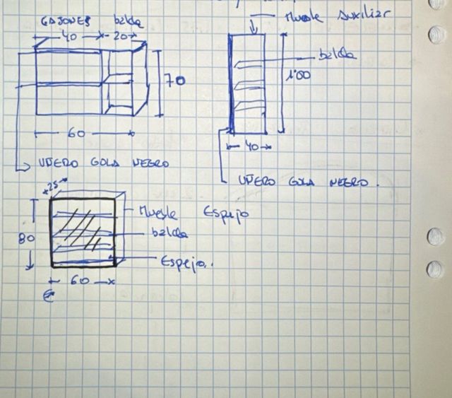 Mueble baño 2 piezas - Gris