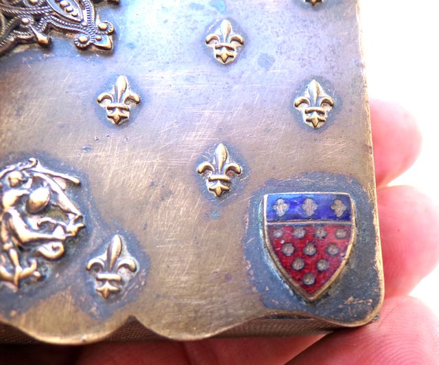 Caja antigua latón - Francia