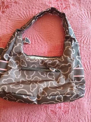 Bolso PACO MARTINEZ marrón-rosa hombro 