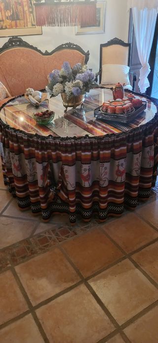Mesa camilla redonda - Faldetas