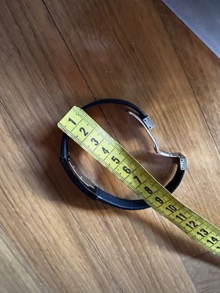 Pulsera Lotus hombre - negra y plata