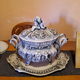 Sopera porcelana gris 47cm