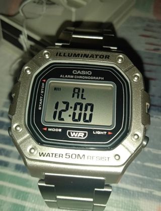Reloj Casio W-218H - Cronógrafo, Alarma, luz led 