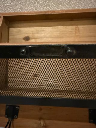 Perchero Pared Madera Metal - Colgador