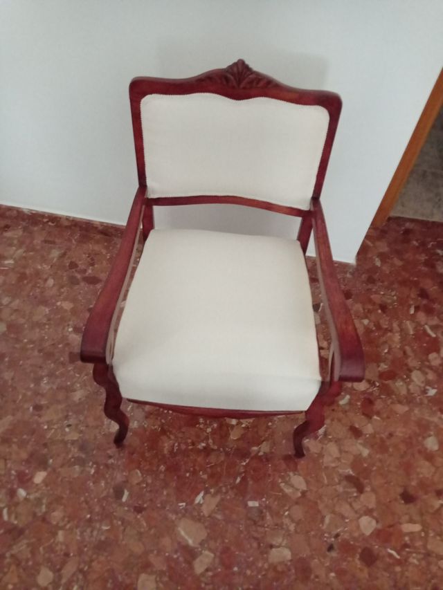 Silla madera estilo Luis XV