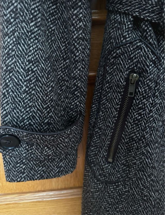 Abrigo marrón-gris, talla M