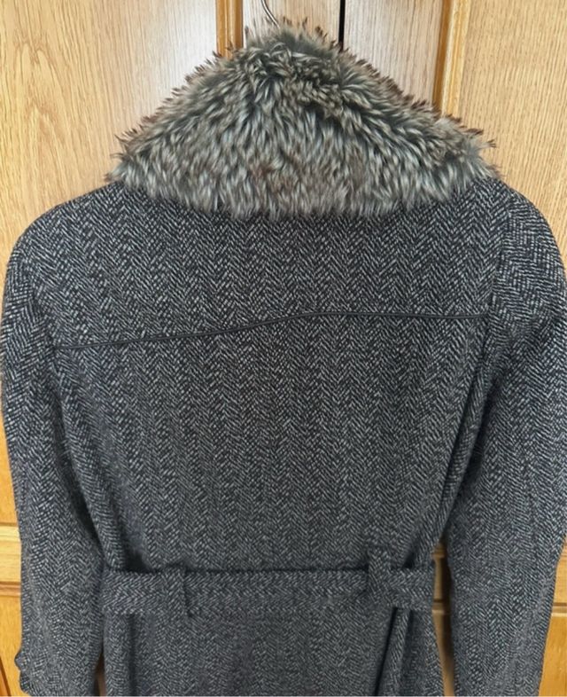 Abrigo marrón-gris, talla M