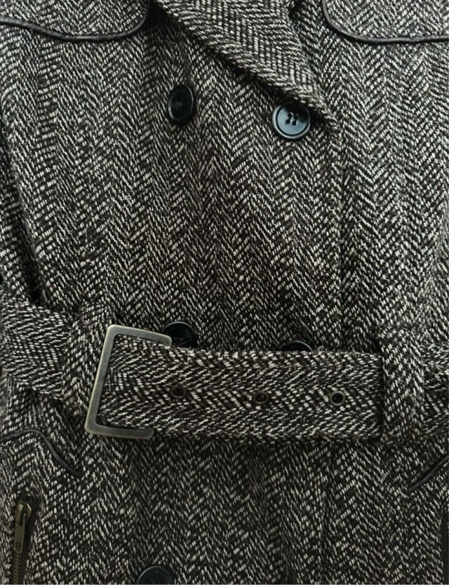 Abrigo marrón-gris, talla M