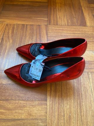 Zapatos tacón rojo talla 38