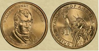 Moneda 1 dólar 1841 William Henry Harrison