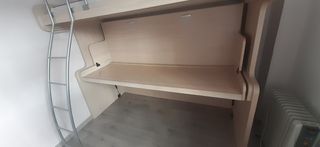 Litera abatible c/escritorio - beige