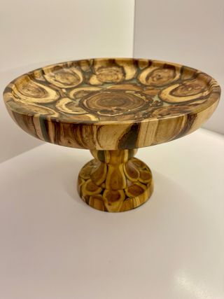 Alzata in resina e legno Artigianale Nuova