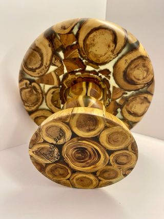 Alzata in resina e legno Artigianale Nuova